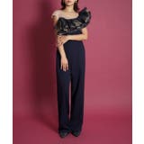 ネイビー | TULE MOTIF PANTS DRESS | My shawty