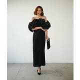 ブラック | VOLUME RAFFLE DRESS | My shawty