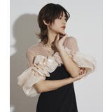 ブラック×アイボリー | VOLUME RAFFLE DRESS | My shawty