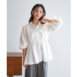 ホワイト | PEPLUM DESIGN SHIRT | My shawty