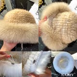 【NAIDY 多色から選べる高級ミンクファー秋冬暖かハット】 | NAIDY | 詳細画像3
