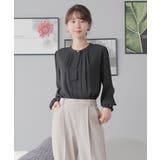 ブラック | ブラウス レディース ボウタイ | Festinalente