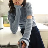 サックス | アームウォーマーぽこぽこニット | NICE CLAUP OUTLET