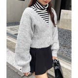 Lグレー | クロップドカーディガン | NICE CLAUP OUTLET