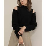 ブラック | 肩あきマルチwayニット | NICE CLAUP OUTLET