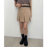 【one after another】ベルト付きプリーツミニスカート | NICE CLAUP / OLIVE des OLIVE　OUTLET | 詳細画像2 
