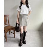 【one after another】ダブルベルトプリーツミニスカート | NICE CLAUP / OLIVE des OLIVE　OUTLET | 詳細画像8 