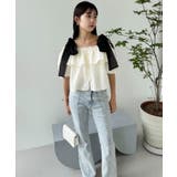 肩リボンフリルブラウス | NICE CLAUP / OLIVE des OLIVE　OUTLET | 詳細画像6 