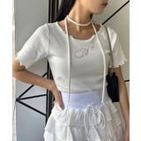 チョーカー付き ストーンロゴテレコトップス | NICE CLAUP / OLIVE des OLIVE OUTLET | 詳細画像15