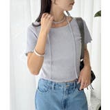 チョーカー付き ストーンロゴテレコトップス | NICE CLAUP / OLIVE des OLIVE OUTLET | 詳細画像18