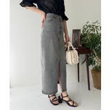 ブラック | デニムスカート SML展開 | NICE CLAUP / OLIVE des OLIVE　OUTLET