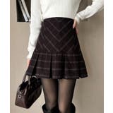 ブラウン系 | 【one after another】ボックスプリーツミニスカート | NICE CLAUP / OLIVE des OLIVE OUTLET