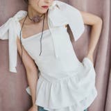 【one after another】肩リボンバックレースアップチュニック | NICE CLAUP / OLIVE des OLIVE OUTLET | 詳細画像2