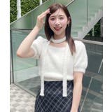 【one after another】チョーカー付き半袖フェザーニット | NICE CLAUP / OLIVE des OLIVE OUTLET | 詳細画像6