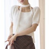 【one after another】チョーカー付き半袖フェザーニット | NICE CLAUP / OLIVE des OLIVE OUTLET | 詳細画像10