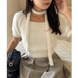 オフ | 【one after another】チョーカー付き半袖フェザーニット | NICE CLAUP / OLIVE des OLIVE OUTLET