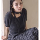 【one after another】チョーカー付き半袖フェザーニット | NICE CLAUP / OLIVE des OLIVE OUTLET | 詳細画像50