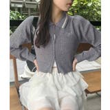 ワンポイント刺しゅうダブルジップラメニット | NICE CLAUP / OLIVE des OLIVE　OUTLET | 詳細画像6 