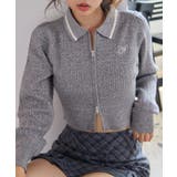 ワンポイント刺しゅうダブルジップラメニット | NICE CLAUP / OLIVE des OLIVE　OUTLET | 詳細画像16 