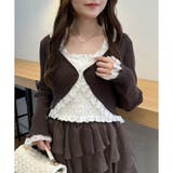 ブラウン | 【one after another】【着回し抜群】レースボレロカーディガン | NICE CLAUP / OLIVE des OLIVE OUTLET