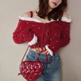 レッド | ハート刺繍リボンニット | NICE CLAUP / OLIVE des OLIVE OUTLET