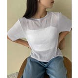 【one after another】ラメプリーツTee | NICE CLAUP / OLIVE des OLIVE OUTLET | 詳細画像1