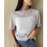 シルバー | 【one after another】ラメプリーツTee | NICE CLAUP / OLIVE des OLIVE OUTLET