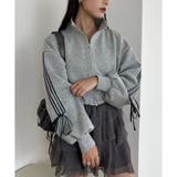 グレー | 袖リボントラックジャケット | NICE CLAUP / OLIVE des OLIVE OUTLET