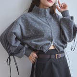 チャコール | 袖リボントラックジャケット | NICE CLAUP / OLIVE des OLIVE OUTLET