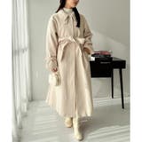 金ボタンスタンドカラーロングコート SM展開 | NICE CLAUP / OLIVE des OLIVE OUTLET | 詳細画像1