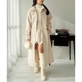 金ボタンスタンドカラーロングコート SM展開 | NICE CLAUP / OLIVE des OLIVE OUTLET | 詳細画像4