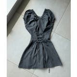 【one after another】チョーカー付きバックレースアップミニワンピ… | NICE CLAUP / OLIVE des OLIVE　OUTLET | 詳細画像3 