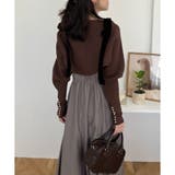 【one after another】【スタイルアップ効果◎】肩ベロアリボンキャ… | NICE CLAUP / OLIVE des OLIVE　OUTLET | 詳細画像19 