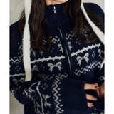 【one after another】リボンハーフジップチュニックニット | NICE CLAUP / OLIVE des OLIVE OUTLET | 詳細画像5
