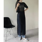 ブラック | レースロングワンピース | NICE CLAUP / OLIVE des OLIVE OUTLET