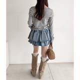 【one after another】セットアップ対応/ティアードミニスカート | NICE CLAUP / OLIVE des OLIVE OUTLET | 詳細画像4