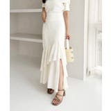 ランダムフリルロングスカート スリット入り | NICE CLAUP / OLIVE des OLIVE OUTLET | 詳細画像1