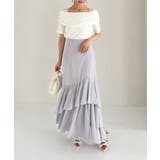 ランダムフリルロングスカート スリット入り | NICE CLAUP / OLIVE des OLIVE OUTLET | 詳細画像30