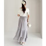 ランダムフリルロングスカート スリット入り | NICE CLAUP / OLIVE des OLIVE OUTLET | 詳細画像32