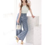 【one after another】バックレースアップワイドデニムパンツ | NICE CLAUP / OLIVE des OLIVE OUTLET | 詳細画像3