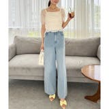 【one after another】【ウエストサイズ調整可】美脚ワイドデニム | NICE CLAUP / OLIVE des OLIVE OUTLET | 詳細画像6