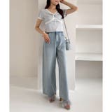 【one after another】【ウエストサイズ調整可】美脚ワイドデニム | NICE CLAUP / OLIVE des OLIVE OUTLET | 詳細画像2