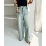 ブルー | 【one after another】【ウエストサイズ調整可】美脚ワイドデニム | NICE CLAUP / OLIVE des OLIVE OUTLET