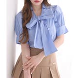 【one after another】ボウタイ半袖ブラウス | NICE CLAUP / OLIVE des OLIVE OUTLET | 詳細画像1