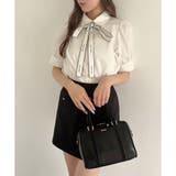 【one after another】ロゴリボン付き半袖ブラウス | NICE CLAUP / OLIVE des OLIVE OUTLET | 詳細画像2