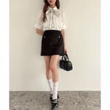 【one after another】ロゴリボン付き半袖ブラウス | NICE CLAUP / OLIVE des OLIVE OUTLET | 詳細画像4