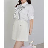 【one after another】ロゴリボン付き半袖ブラウス | NICE CLAUP / OLIVE des OLIVE OUTLET | 詳細画像6