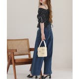 【one after another】花柄オフショルシャーリングリボンブラウス | NICE CLAUP / OLIVE des OLIVE　OUTLET | 詳細画像14 