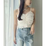 【one after another】シャーリングキャミ | NICE CLAUP / OLIVE des OLIVE OUTLET | 詳細画像1