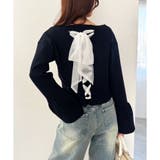 ネイビー | 【one after another】バックリボンテレコトップス | NICE CLAUP / OLIVE des OLIVE　OUTLET